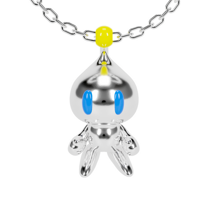 Sonic Adventure Fan-Made Chao Enamel Pendant Chain Necklace – 60cm