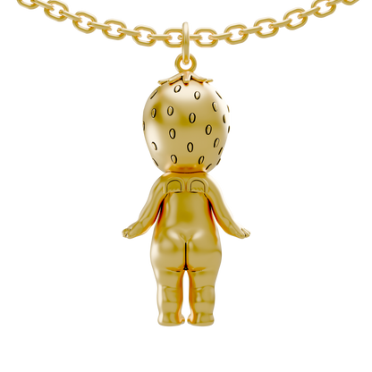 Strawberry angel pendant *Gold*